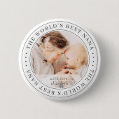 世界のナナ最高ののクラシックシンプル写真 缶バッジ (正面)