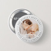世界のナナ最高ののクラシックシンプル写真 缶バッジ (正面&裏面)