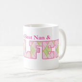 世界のナン最高のとゴルファーのおもしろいゴルフのピンクマグ コーヒーマグカップ (正面右)