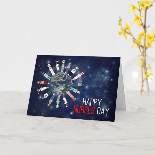 世界のナースの日からグループ カード (黄色い花)