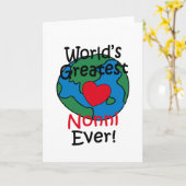 世界のノンニもっとも偉大ハート カード (黄色い花)