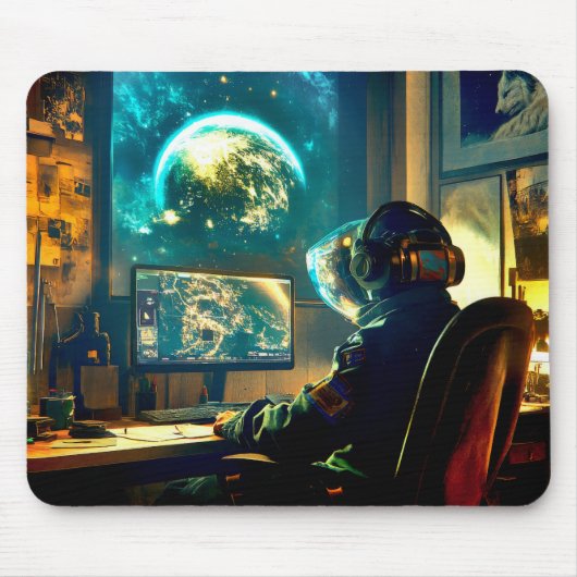 世界のハッキング マウスパッド (正面)