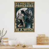 世界のハロウィーンでプリンセスがいっぱい魔女 ポスター (キッチン)