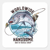 世界のハンサムな餌とタックルショップ スクエアシール (正面)