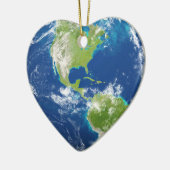 世界のハートのオーナメント セラミックオーナメント (左)