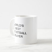 世界のバスケッ最高のプチーム コーヒーマグカップ (正面左)