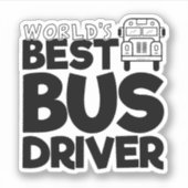 世界のバスド最高のライバ顔ワードアートステッカー シール (正面)