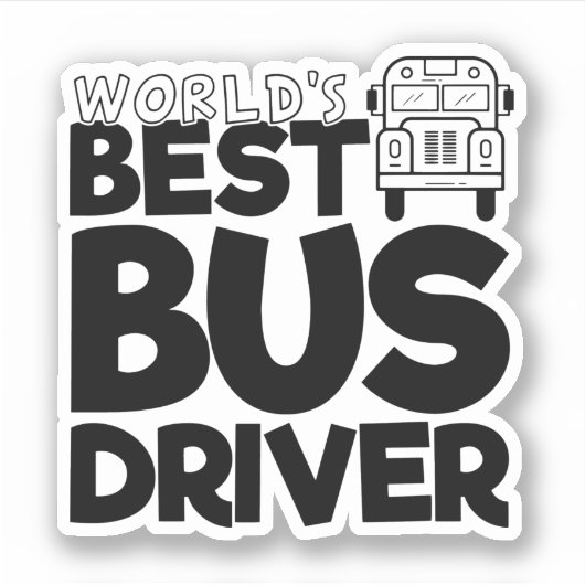 世界のバスド最高のライバ顔ワードアートステッカー シール (正面)