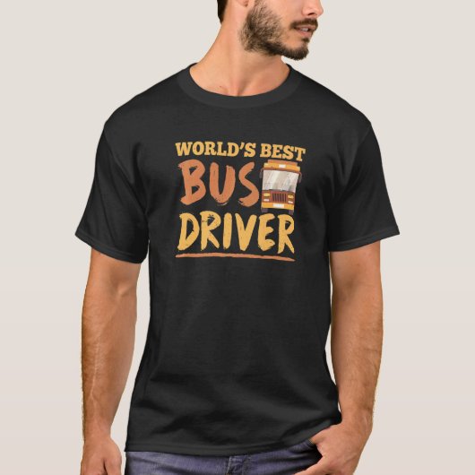 世界のバス最高ののバス運転手バスのジョブオペレーター Tシャツ (正面)
