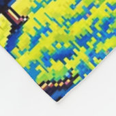 世界のバランス – 未来的なピクセルアートテック フリースブランケット (角)