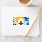 世界のバランス – 未来的なピクセルアートテック ラベル (インサイチュ)