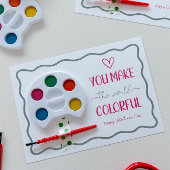 世界のバレンタインカラフルキッドスクールを作る シーズンカード