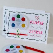 世界のバレンタインカラフルキッドスクールを作る シーズンカード