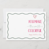 世界のバレンタインカラフルキッドスクールを作る シーズンカード (正面)