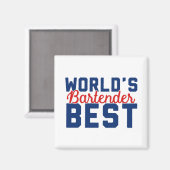 世界のバーテン最高のダー マグネット (正面/裏面)