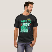 世界のバ最高のグキャッチャーおもしろいバグ愛好家 Tシャツ (正面フル)