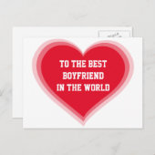 世界のバ最高のレンターカードの彼氏に シーズンポストカード (正面/裏面)