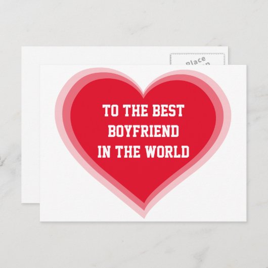 世界のバ最高のレンターカードの彼氏に シーズンポストカード (正面/裏面)