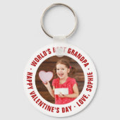 世界のバ最高のンタ・バレンタインの写真ギフト キーホルダー (正面)