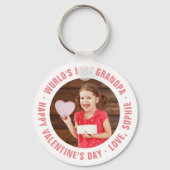 世界のバ最高のンタ・バレンタインデー写真ギフトKe キーホルダー (正面)