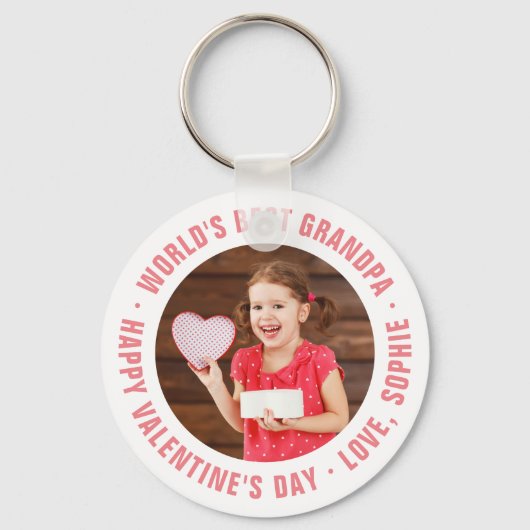 世界のバ最高のンタ・バレンタインデー写真ギフトKe キーホルダー (正面)