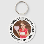世界のバ最高のンタ・バレンタインデー写真ギフトKe キーホルダー (正面)