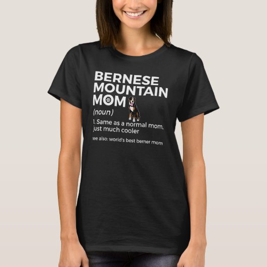 世界のバ最高のーナーママデフィニションBernese Mountai Tシャツ (正面)