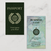世界のパスポートの旅行代理店 名刺 (正面/裏面)