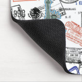 世界のパスポートパターン マウスパッド (コーナー)