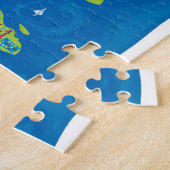 世界のパズルの漫画の地図 ジグソーパズル (側面)