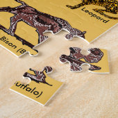 世界のパズルの野生動物 ジグソーパズル (側面)