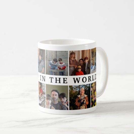 世界のパパが写最高の真コラージュ コーヒーマグカップ (正面右)
