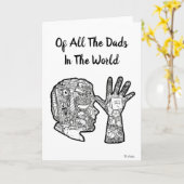 世界のパパのASLグリーティングカード カード (黄色い花)