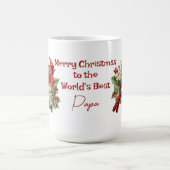 世界のパパ最高のス・クリスマスレッド(鳥)ショウジョウコウカンチョウ コーヒーマグカップ (中央)