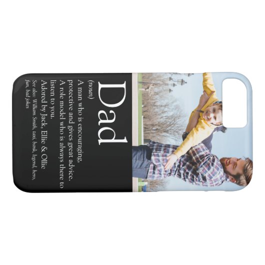 世界のパパ最高の定義おもしろい写真黒 Case-Mate iPhoneケース (裏面(横))