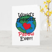 世界のパポもっとも偉大ーハート カード (黄色い花)