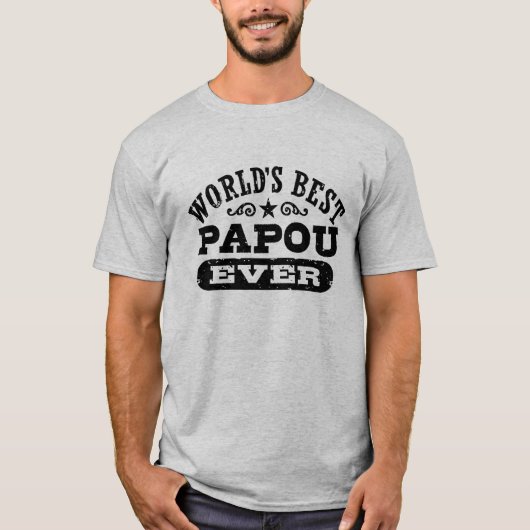 世界のパポ最高のウ・エバー Tシャツ (正面)