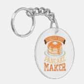 世界のパンケ最高のーキメーカー – パンケおもしろいーキメーカー キーホルダー (正面左)