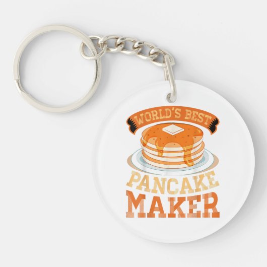 世界のパンケ最高のーキメーカー – パンケおもしろいーキメーカー キーホルダー (正面)