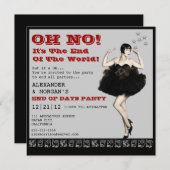 世界のパーティの招待状の端 招待状 (正面/裏面)