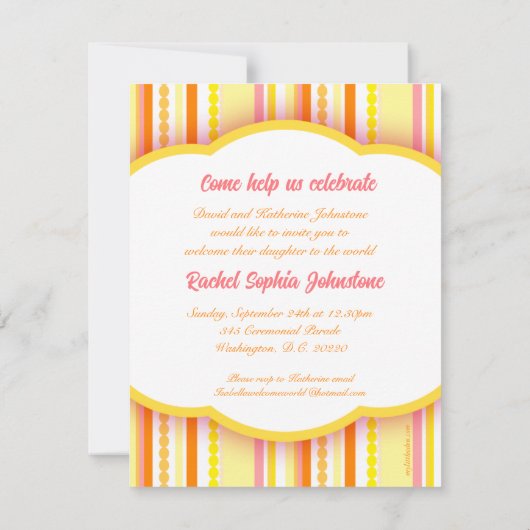 世界のパーティー写真の招待カードへようこそ 招待状 (裏面)