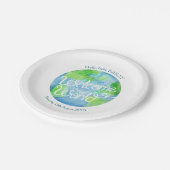 世界のパーティー新生児水の色へようこそ ペーパープレート (アングル)