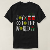 世界のピックボールのクリスマス製品への喜び Tシャツ (デザイン正面)