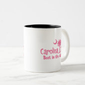 世界のピンクのカロライナの女の子のベスト ツートーンマグカップ (正面右)