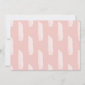 世界のピンク色の水彩ベビーへようこそ 案内状 (裏面)