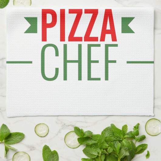 世界のピ最高のザシェフ – 赤い白い緑 キッチンタオル (折り畳み)