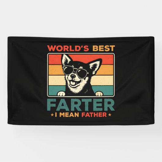 世界のファーター最高のIは父のおもしろい犬のパパを意味する 横断幕 (横)