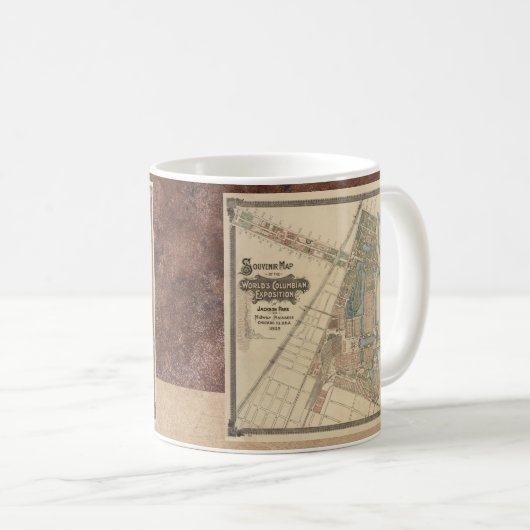 世界のフェアシカゴ土産マップ1893年コーヒーマグ コーヒーマグカップ (正面右)