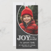 世界のフォトフレームへの黒板の喜び シーズンカード (正面)