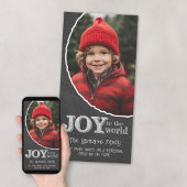 世界のフォトフレームへの黒板の喜び シーズンカード